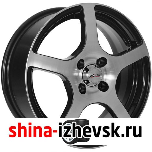 Колесный диск X-trike X118 6xR15 4×100 ET45 DIA60.1 черный глянцевый с полированной лицевой поверхностью в Ижевске